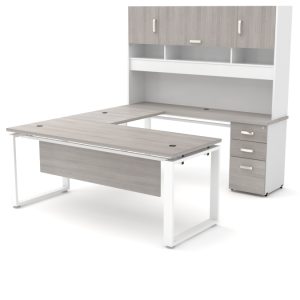 CONJUNTO EJECUTIVO QUADRA CON LIBRERO SOBREPONER (DER. /IZQ.)