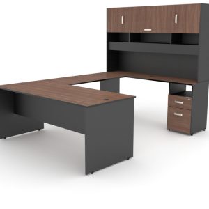 CONJUNTO EJECUTIVO LOGAN ECO, CON LIBRERO SOBREPONER  (DER./IZQ.)