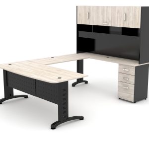 CONJUNTO EJECUTIVO DELTA, CON LIBRERO SOBREPONER  (DER./IZQ.)