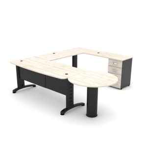 CONJUNTO SEMI-EJECUTIVO DELTA CON PENINSULA  (DER./IZQ.)