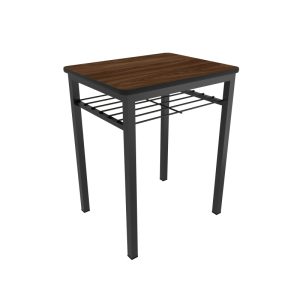MESA INDIVIDUAL RECTANGULAR 60X48X75CM CUB. MELAMINA CON REJILLA PORTALIBROS