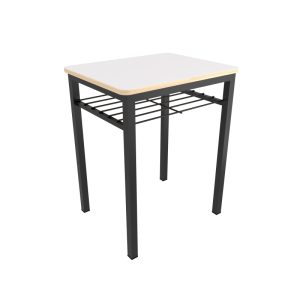 MESA INDIVIDUAL RECTANGULAR 60X48X75CM CUB. TRIPLAY CON LAMINADO PLASTICO Y REJILLA PORTALIBROS