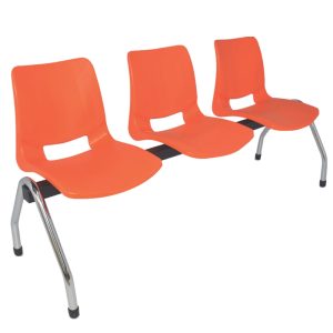 BANCA BOLD CROMADA 3 PLAZAS