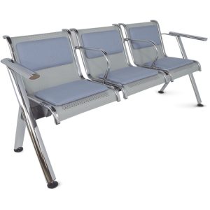 BANCA STEEL TAPIZADA 3 PLAZAS
