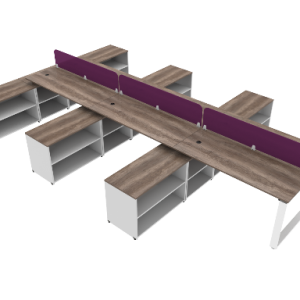 MODULO DE 6 USUARIOS INDIVIDUAL CON CUBIERTA DE 120X60