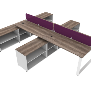 MODULO DE 4 USUARIOS INDIVIDUAL CON CUBIERTA DE 120X60